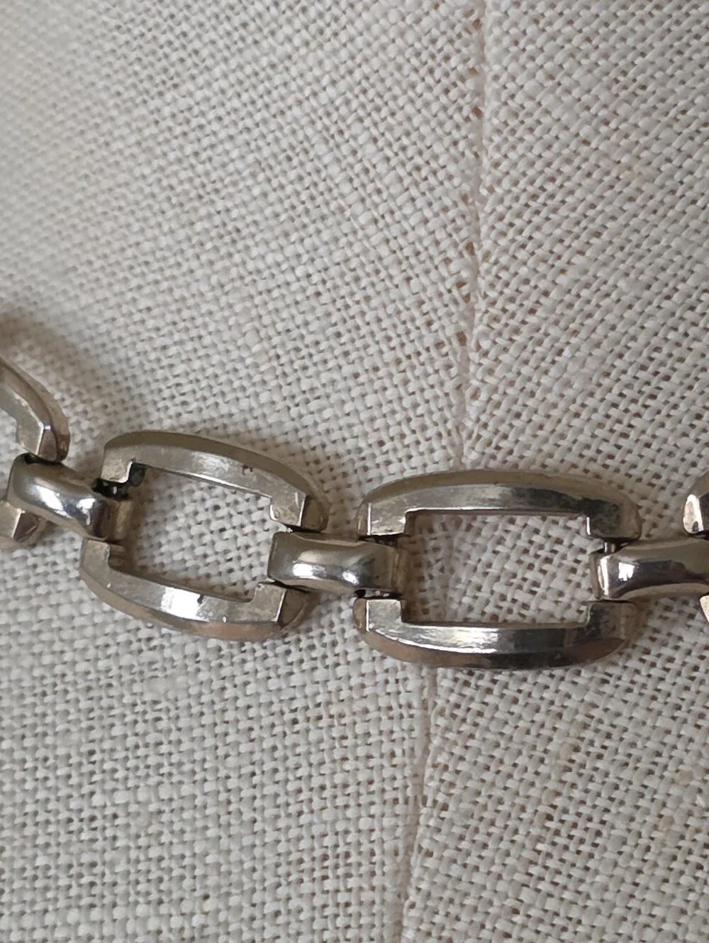 Vintage Coro Choker Necklace Silver Tone Modernist Statement Chunky Links
